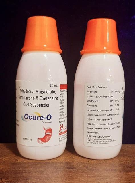 Ocure O Magaldrate Simethicone Oxetacaine Suspension Packaging Size