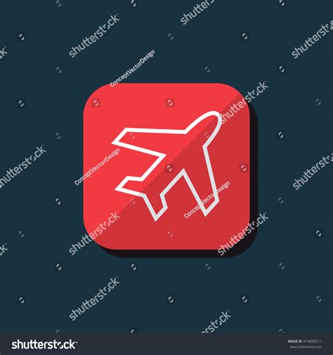 Vector Illustration Plane Icon Stock Vector Royalty Free 419895511