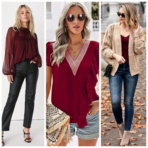 Outfits Con Blusa Bordo Como Combinar Muy Trendy