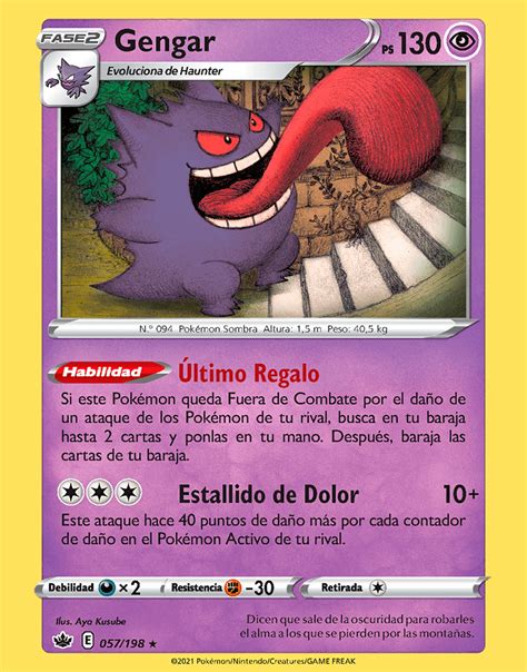 Gengar 057 198 Reinado Escalofriante Trading Card Game Pokémon