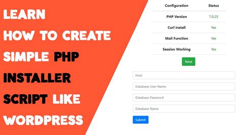 Learn How To Create Simple Php Installer Script Like Wordpress Youtube