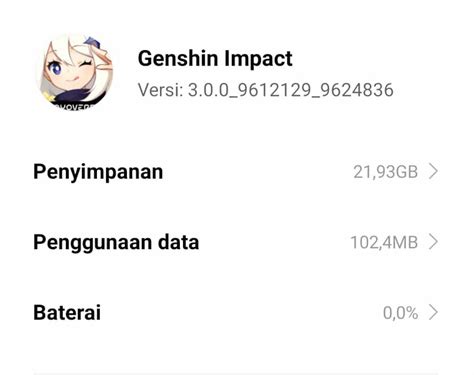 Berapa Ukuran Data File Genshin Impact Update V Di Android Ini