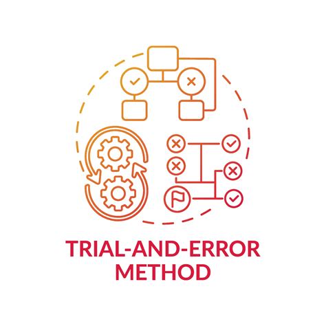 Trial and error method red gradient concept icon 2210468 Vector Art at Vecteezy