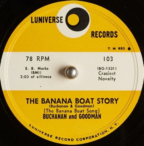 Pin By Joan Kershaw On Thousands Of S Rpm Songs Banana Boat