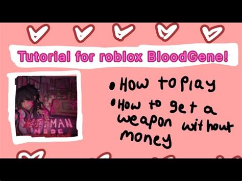 Tutorial On How To Play Roblox Bloodgene Youtube