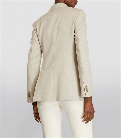 Max Mara Beige Virgin Wool Rich Blazer Harrods Uk