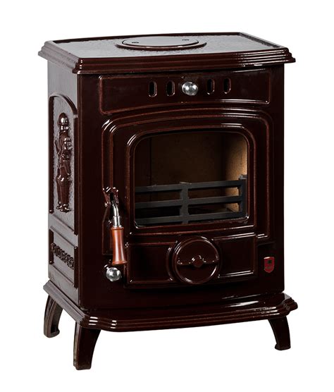 Mulberry Joyce Majolica Brown Enamel Side View Mulberry Stoves