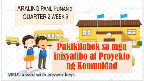 AP2 Q2 W6 PAKIKILAHOK SA MGA INISYATIBO AT PROYEKTO NG KOMUNIDAD MELC