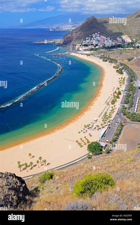 Beach Playa De Las Teresitas San Andr S Santa Cruz In The Background