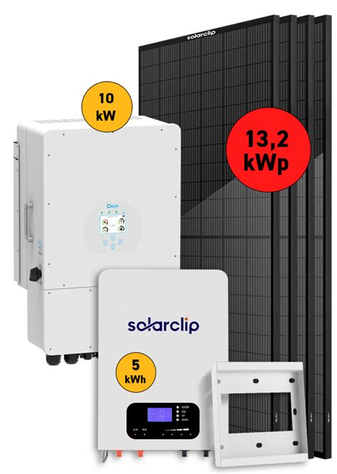 Sistema Solar Completo De 13 2 KWp Inversor De 10 KW Acumulador De 5