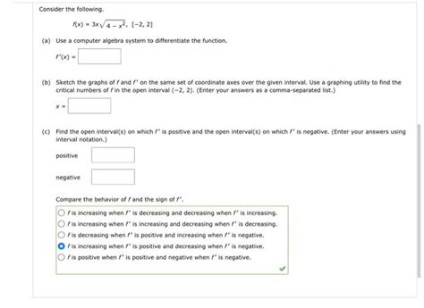 Solved Consider The Following F X 3x4−x2 [−2 2] A Use A