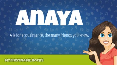 Anaya First Name Personality Popularity