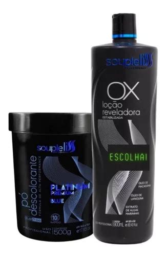 Kit Pó Descolorante Platinum White Ox Volumes Souple Liss