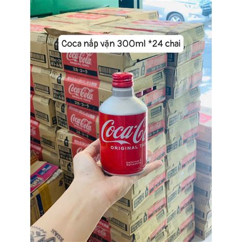 Thùng 24chai Coca Cola Nhật nắp vặn thùng 24 chai 300ml chai Date