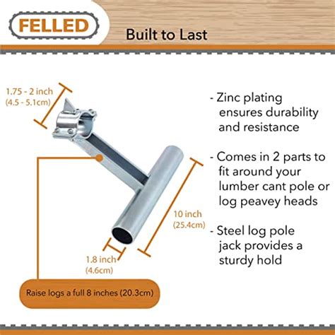 Felled Logging Peavey Log Roller Lifter Attachment In Lifting Log