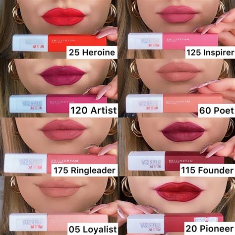 Maybelline Superstay Matte Ink Liquid Long Lasting Lipstick Swatches On Lips 👄 Maybelline