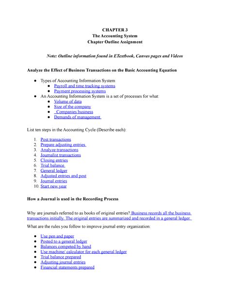 Chapter Evelyn Laun Acct Chapter The Accounting System Chapter