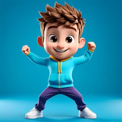 3d Cartoon Character 3d Happy Cartoon Illustration 3d Cartoon Funny