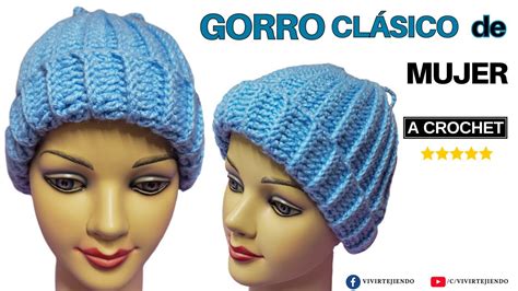 Gorro De Mujer A Crochet Fácil En Todas Las Tallas Tejidos A