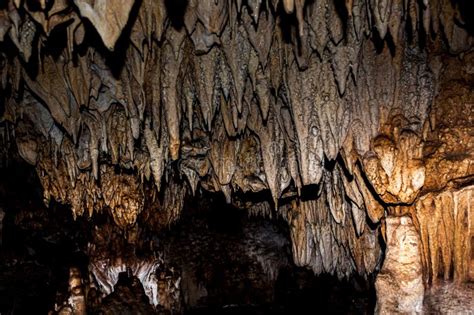 Stalactites and Stalagmites in Underground Cave Stock Photo - Image of ...