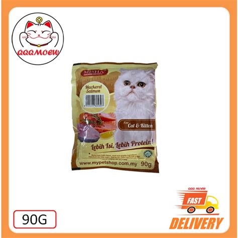 Misha Cat Pouch Wet Food Mackerel Salmon Flavour G Shopee Malaysia