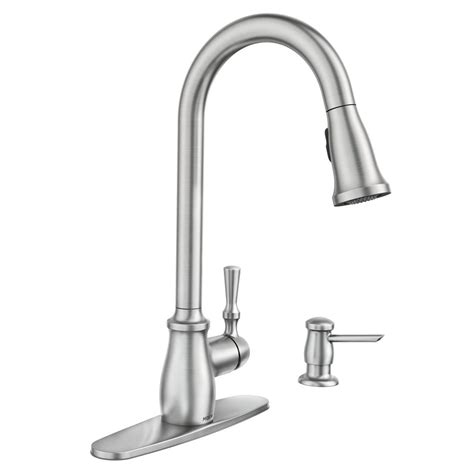 MOEN Kaden Single Handle Pull Down Sprayer Kitchen Faucet With Reflex