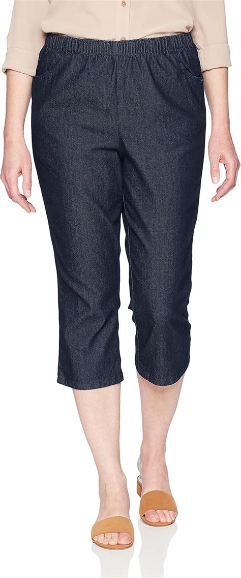 Chic Classic Collection Womens Stretch Elastic Waist Pull On Denim Capri Jeans Buy Online At