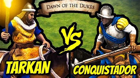 200 Elite Tarkans Vs 185 Elite Conquistadores Total Resources AoE