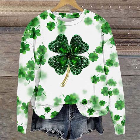 Ywdj St Patricks Day Blouses For Women Dressy Casual Green Irish Themed