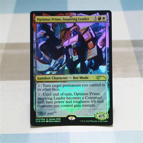 Optimus Prime Inspiring Leader Heroes Of The Realm Htr Foil