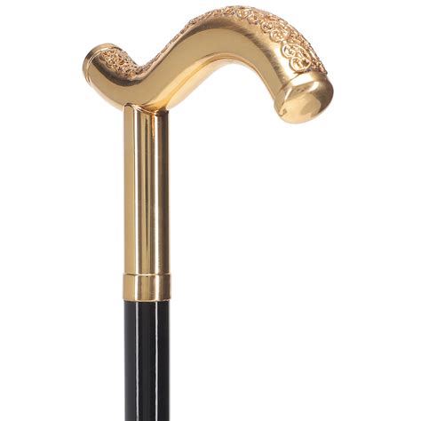 Scratch And Dent 24k Gold Plated Tranquil Fritz Walking Cane W