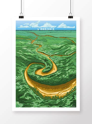 Affiche L Amazonie 50X70 Alex Cesbron