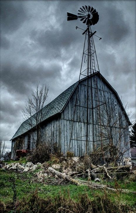 Barn And Windmill Barns Pinterest