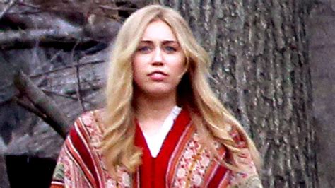 Miley Cyrus Sports Long Blonde Hair While Filming New Woody Allen