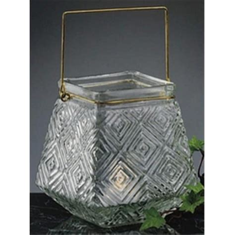 Ribbed Square Glass Lantern