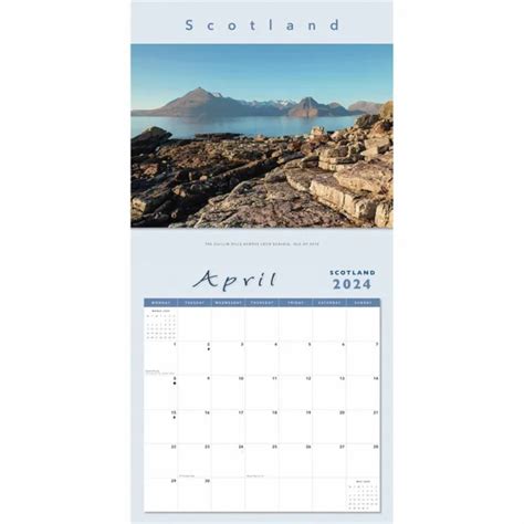 Colin Baxter Scotland Calendar 2024 Regional Month To View £1099