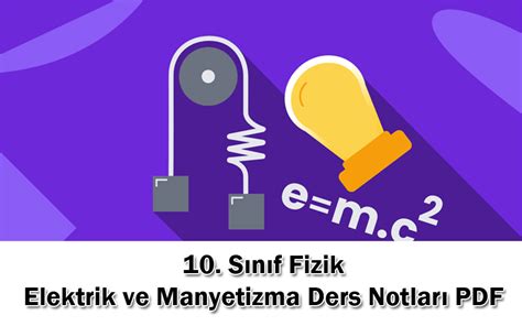 S N F Fizik Elektrik Ve Manyetizma Ders Notlar Pdf Ndir Renci