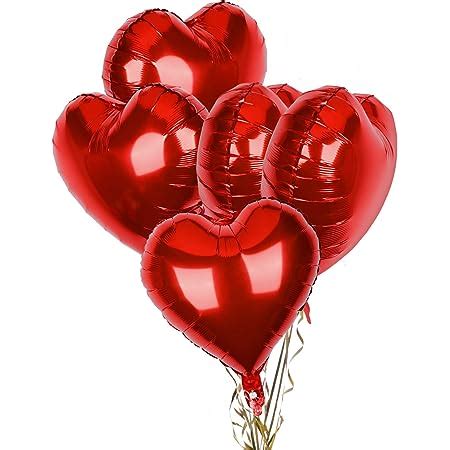 25pcs Heart Shape Foil Mylar Balloons Red 18 For Birthday Party