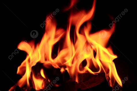 Naked Open Fire Flames Blaze Ignite Glowing Photo Background And