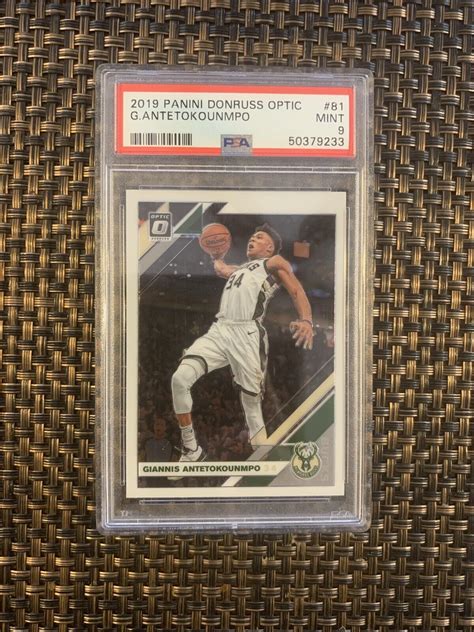 Panini Donruss Optic Giannis Antetokounmpo Fast Break Holo Psa