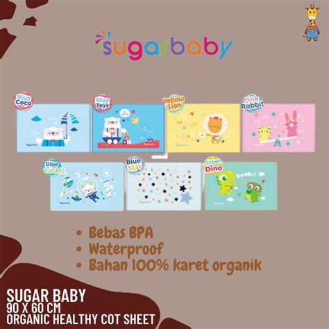 Jual Sugar Baby Organic Healthy Premium Air Filled Rubber Cot Sheet