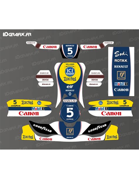 Kit Decorativo Williams F Edici N Vintage Para Karting Crg Sodi