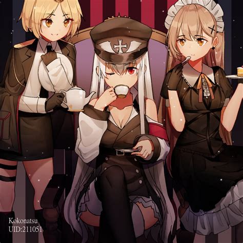 Kar98k Mp40 And Ppk Girls Frontline Drawn By Hentaki Danbooru