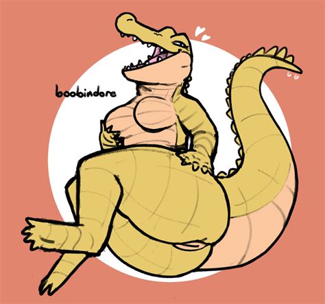 Rule 34 Alligator Alligatorid Anthro Ass Big Butt Breasts Crocodilian