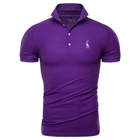 Mens Casual Deer Embroidery Cotton Polo Shirt Men Short Sleeve High Qu Camisas Polo Bordadas