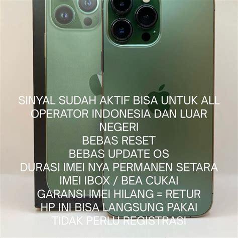 Jual Iphone Pro Max Gb Alpine Green Sinyal Aktif All Operator