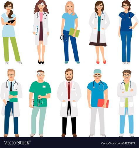 Healthcare Medical Team Workers Royalty Free Vector Image