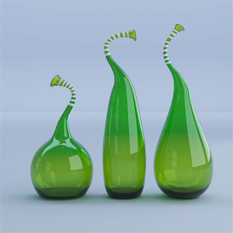 Long Vases Glass 3d Model 9 Fbx Max Obj Free3d