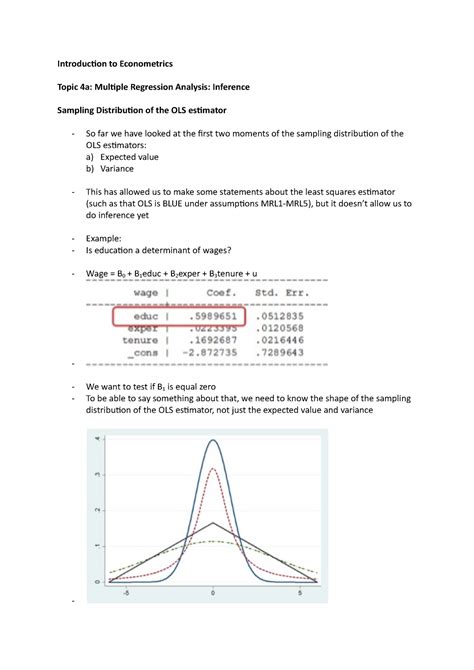 Topic A Introducion To Econometrics Topic A Muliple Regression