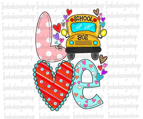 Valentine Bus Driver Png File for Sublimation and Digital - Etsy